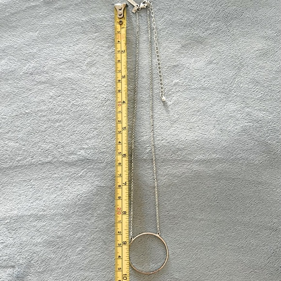 Lele Sadoughi Silver Tone Circle Necklace - Picture 5 of 5